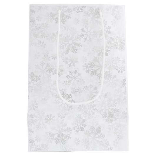 可愛パーソナライズされたい子猫とサンタの抱き枕 ミディアムペーパーバッグ (裏面)