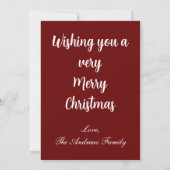 可愛パーソナライズされたい子猫クリスマスツリーフラットカード (裏面)