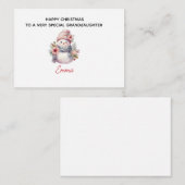 可愛パーソナライズされたい孫娘素晴らしクリスマス ノートカード (正面/裏面)