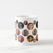 可愛パーソナライズされたい家族顔5枚 コーヒーマグカップ (中央)