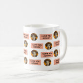 可愛パーソナライズされたい家族顔5枚 コーヒーマグカップ (正面右)