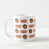 可愛パーソナライズされたい家族顔5枚 コーヒーマグカップ (左)