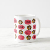 可愛パーソナライズされたい家族顔5枚 コーヒーマグカップ (正面右)