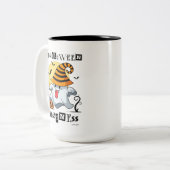 可愛パーソナライズされたい幽霊のハロウィーン狂気 ツートーンマグカップ (正面左)