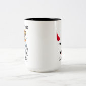 可愛パーソナライズされたい幽霊のハロウィーン狂気 ツートーンマグカップ (中央)