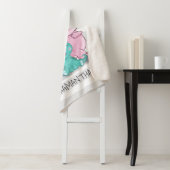 可愛パーソナライズされたい恐竜の女の子のベビーまたは子供 シェルパブランケット (インサイチュ)