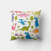 可愛パーソナライズされたい恐竜の枕 クッション (裏面)