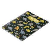 可愛パーソナライズされたい恐竜の柄 ノートブック (左側)