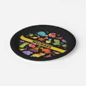 可愛パーソナライズされたい恐竜 ペーパープレート (アングル)