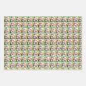 可愛パーソナライズされたい愛犬の写真 ラッピングペーパーシート (正面3)