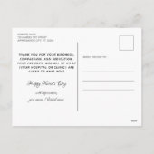 可愛パーソナライズされたい愛犬ナースデー シーズンポストカード (裏面)