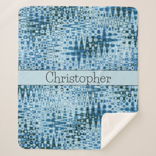 可愛パーソナライズされたい抽象芸術 シェルパブランケット (正面)