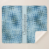 可愛パーソナライズされたい抽象芸術 シェルパブランケット (正面(横))