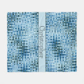 可愛パーソナライズされたい抽象芸術 フリースブランケット (正面(横))