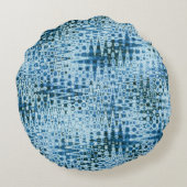 可愛パーソナライズされたい抽象芸術 ラウンドクッション (裏面)