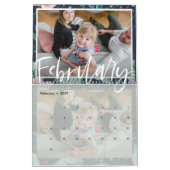 可愛パーソナライズされたい数々の家族の写真20XX カレンダー (2月 2027)