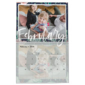 可愛パーソナライズされたい数々の家族の写真20XX カレンダー (2月 2026)