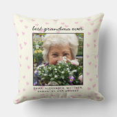 可愛パーソナライズされたい最高のおばあちゃん今まで写真 クッション (裏面)
