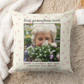 可愛パーソナライズされたい最高のおばあちゃん今まで写真 クッション (ブランケット)