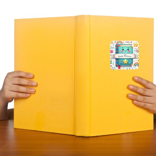 可愛パーソナライズされたい本 スクエアシール