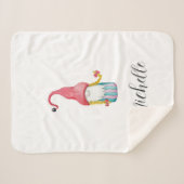 可愛パーソナライズされたい格言イラストレーション シェルパブランケット (正面(横))