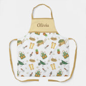 可愛パーソナライズされたい植物型園芸 エプロン (正面)