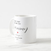 可愛パーソナライズされたい母の日コーヒーマグ コーヒーマグカップ (正面左)