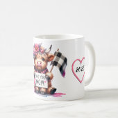 可愛パーソナライズされたい母の日引用文/牛 コーヒーマグカップ (正面右)