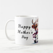 可愛パーソナライズされたい母の日引用文/牛 コーヒーマグカップ (左)