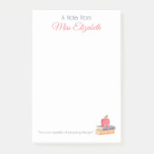 可愛パーソナライズされたい水の色Aノート先生 ポストイット (正面)