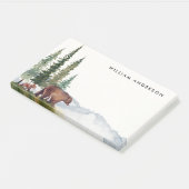 可愛パーソナライズされたい水彩木地熊 ポストイット (アングル)