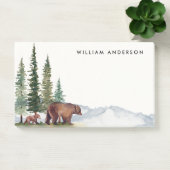 可愛パーソナライズされたい水彩木地熊 ポストイット (オフィス)