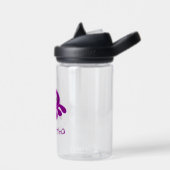 可愛パーソナライズされたい漫画の紫色のタコ ウォーターボトル (左面)