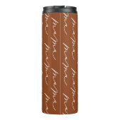 可愛パーソナライズされたい焦げオレンジのママ脚本 タンブラー (裏面)