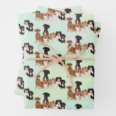 可愛パーソナライズされたい犬のポスター ラッピングペーパーシート (インサイチュ)