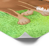 可愛パーソナライズされたい犬 ポスター (角)