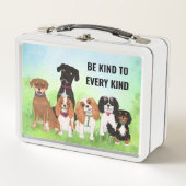 可愛パーソナライズされたい犬 メタルランチボックス (正面)