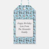 可愛パーソナライズされたい猫と子猫のプレゼント ギフトタグ (裏面)