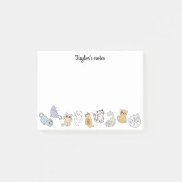 可愛パーソナライズされたい猫の猫好きノート ポストイット