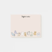 可愛パーソナライズされたい猫の猫好き ポストイット (正面)