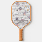 可愛パーソナライズされたい猫ピックボールパドル ピックルボールラケット (裏面)
