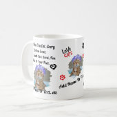 可愛パーソナライズされたい猫マグ猫好きおもしろい- コーヒーマグカップ (正面左)
