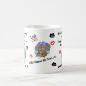 可愛パーソナライズされたい猫マグ猫好きおもしろい- コーヒーマグカップ (中央)