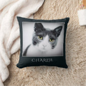 可愛パーソナライズされたい猫写真 クッション (ブランケット)