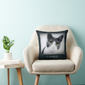 可愛パーソナライズされたい猫写真 クッション (椅子)