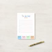 可愛パーソナライズされたい猫好き ポストイット (デスク上)