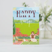 可愛パーソナライズされたい猫時代のピクニック誕生日の願い (スタンド正面)