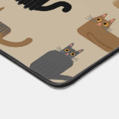 可愛パーソナライズされたい猫柄 デスクマット (コーナー)
