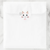 可愛パーソナライズされたい猫誕生日 ハートシール (バッグ)