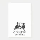 可愛パーソナライズされたい猫 ポストイット (正面)